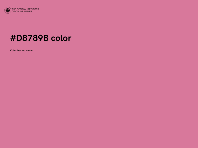 #D8789B color image