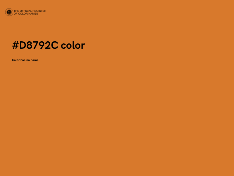 #D8792C color image