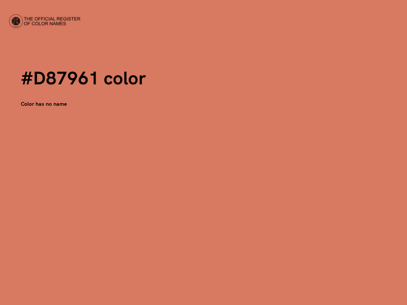 #D87961 color image