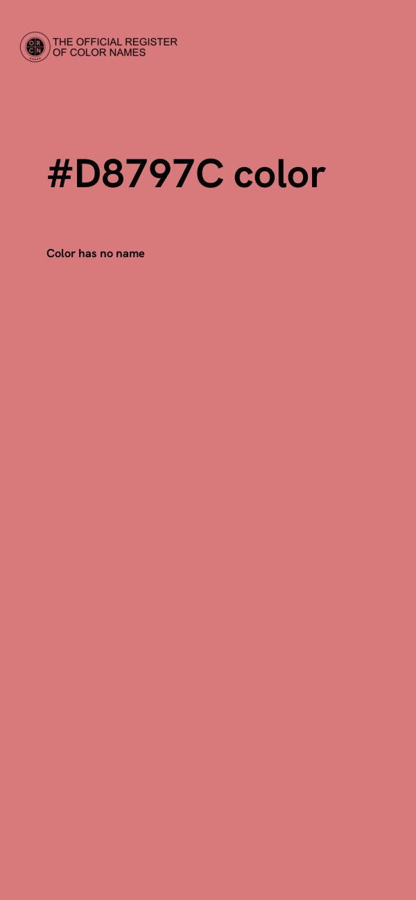 #D8797C color image