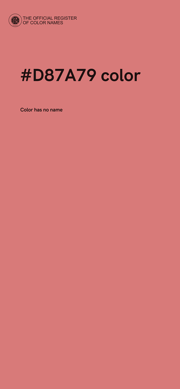 #D87A79 color image