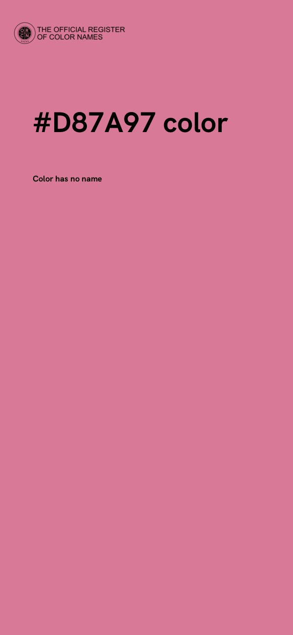 #D87A97 color image