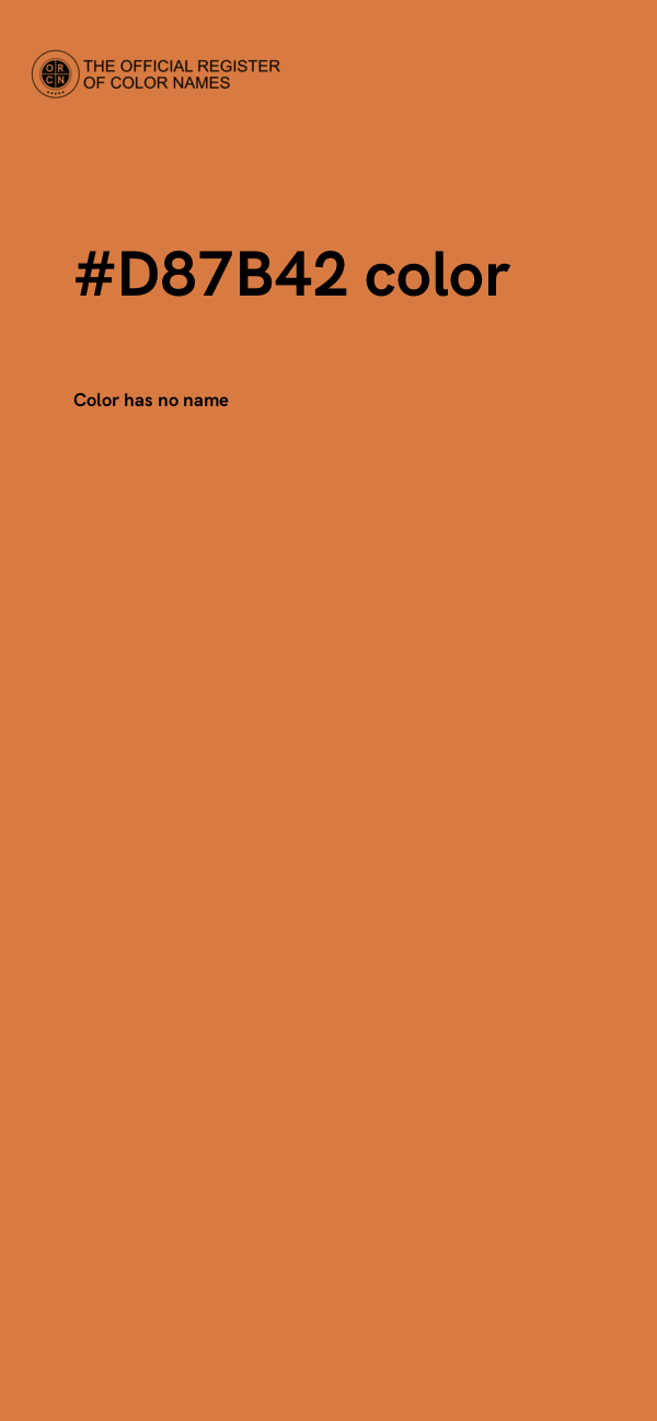 #D87B42 color image