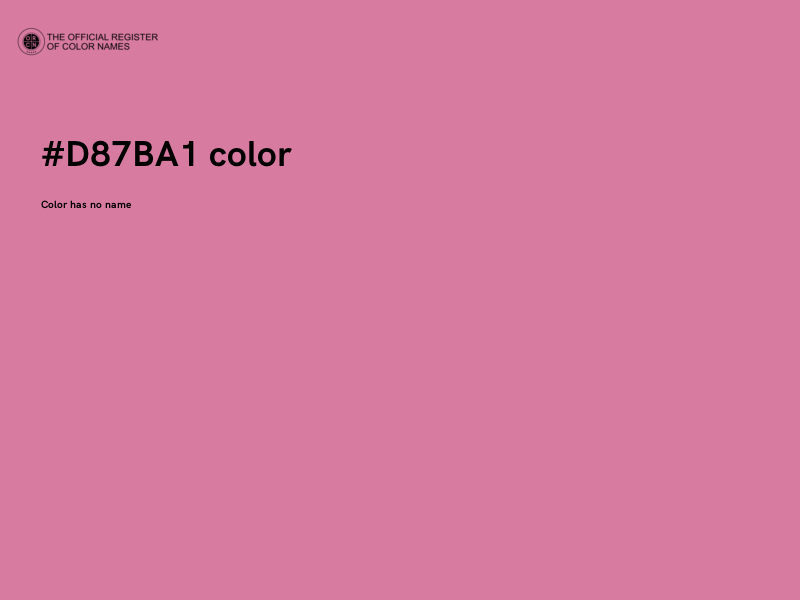 #D87BA1 color image