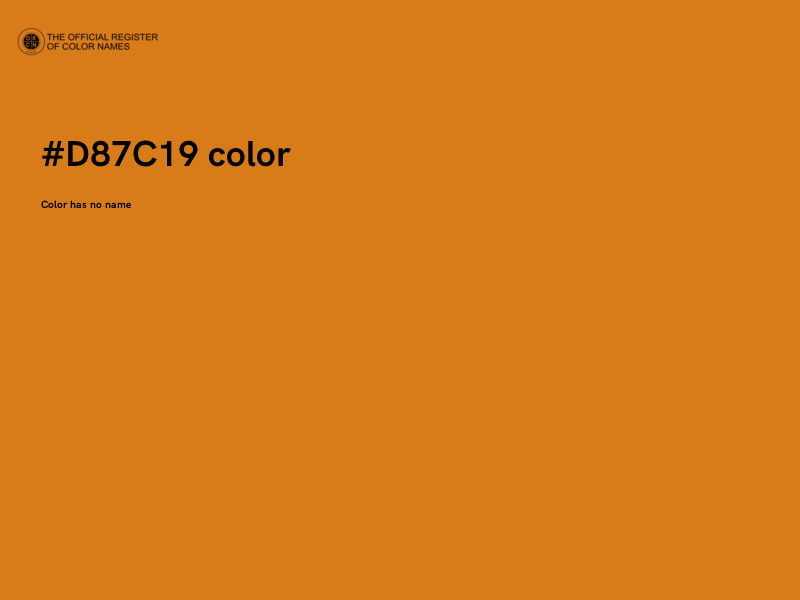 #D87C19 color image