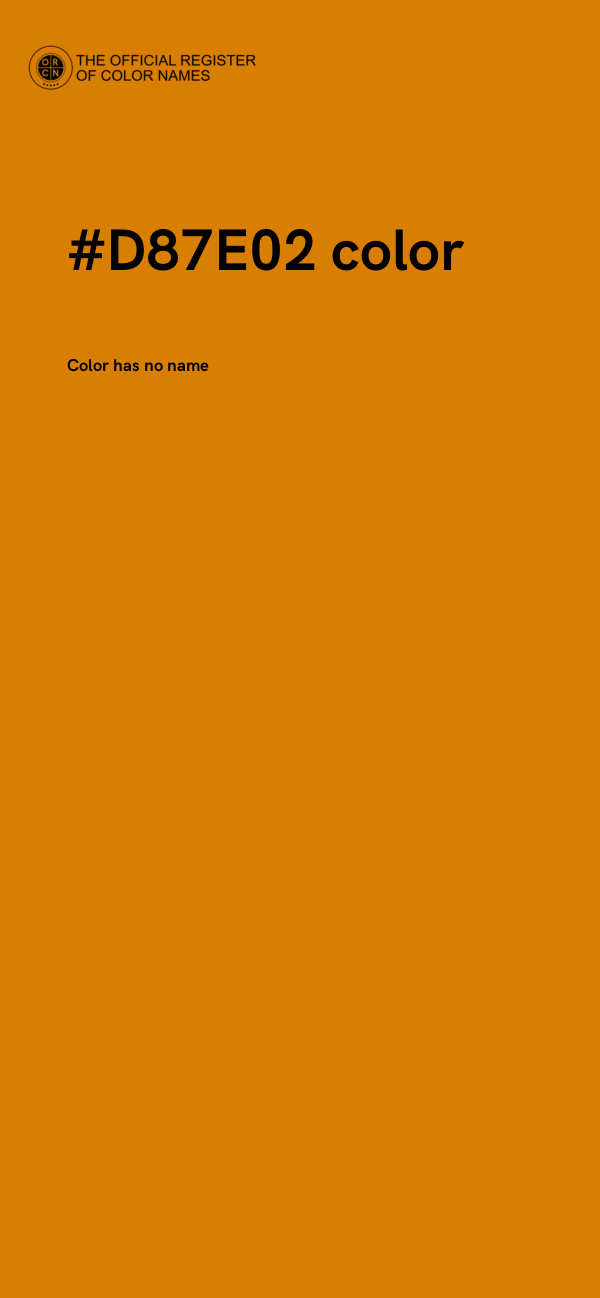 #D87E02 color image