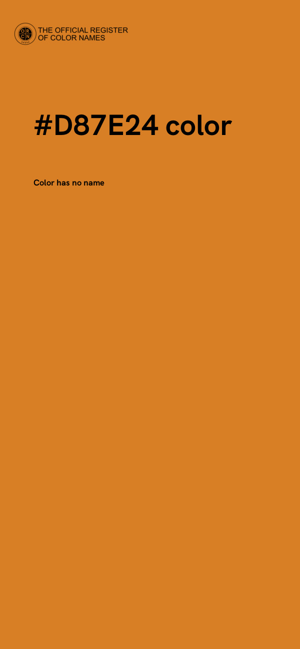 #D87E24 color image