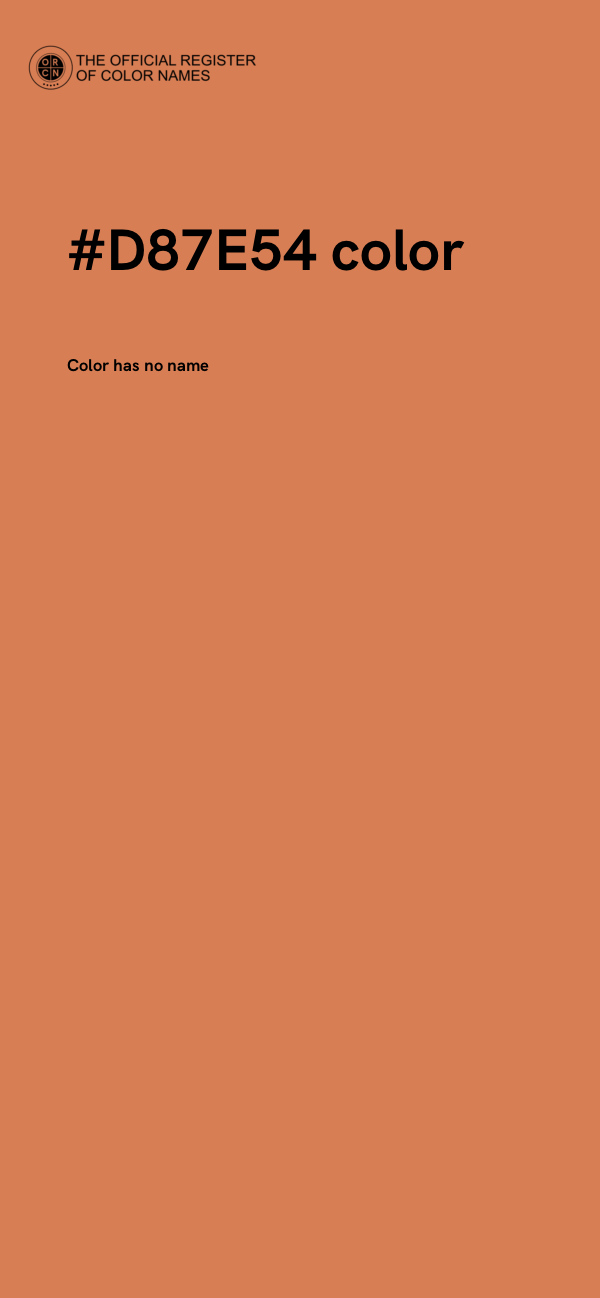 #D87E54 color image