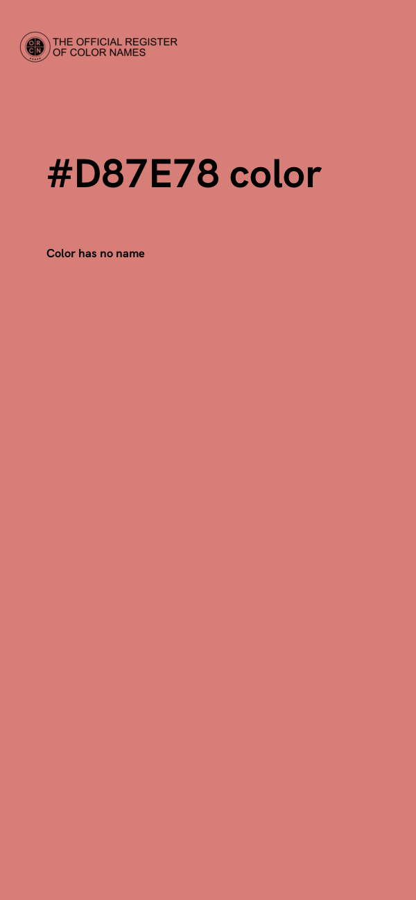 #D87E78 color image