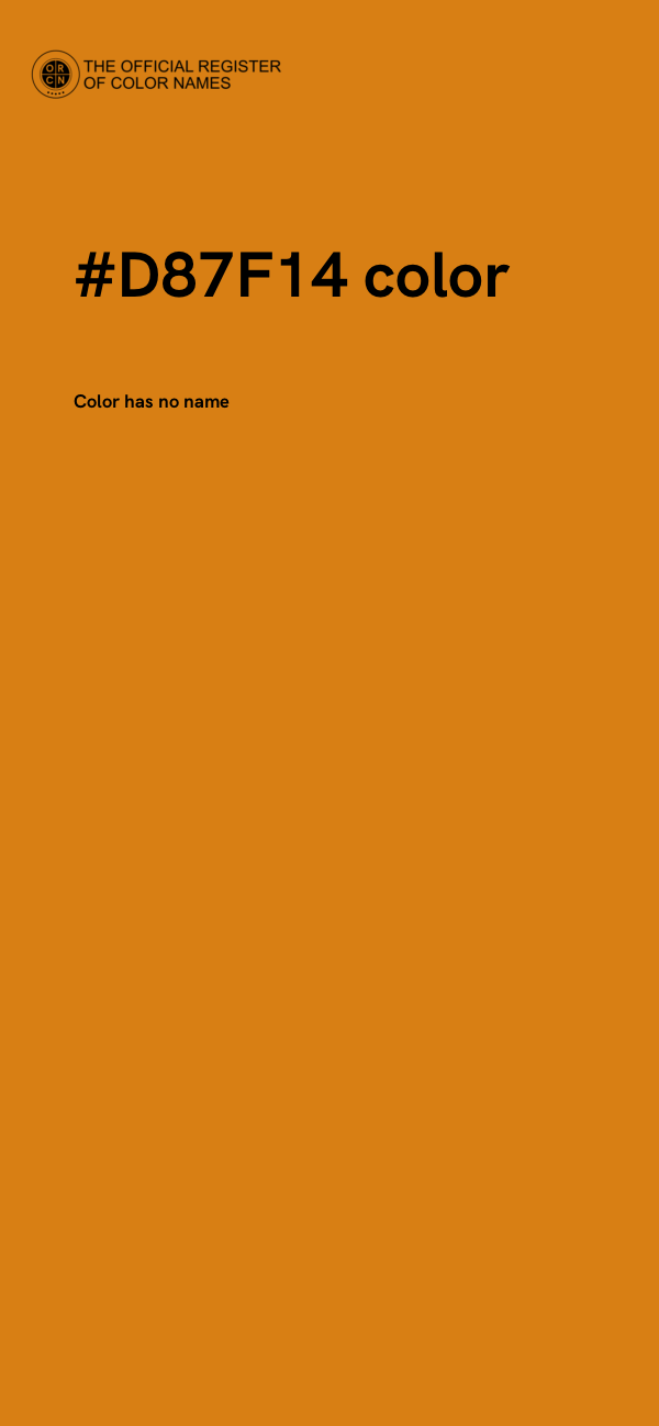 #D87F14 color image