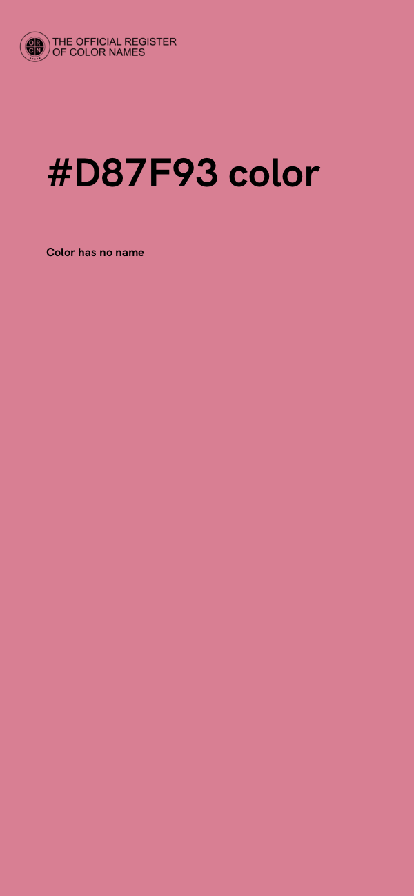 #D87F93 color image