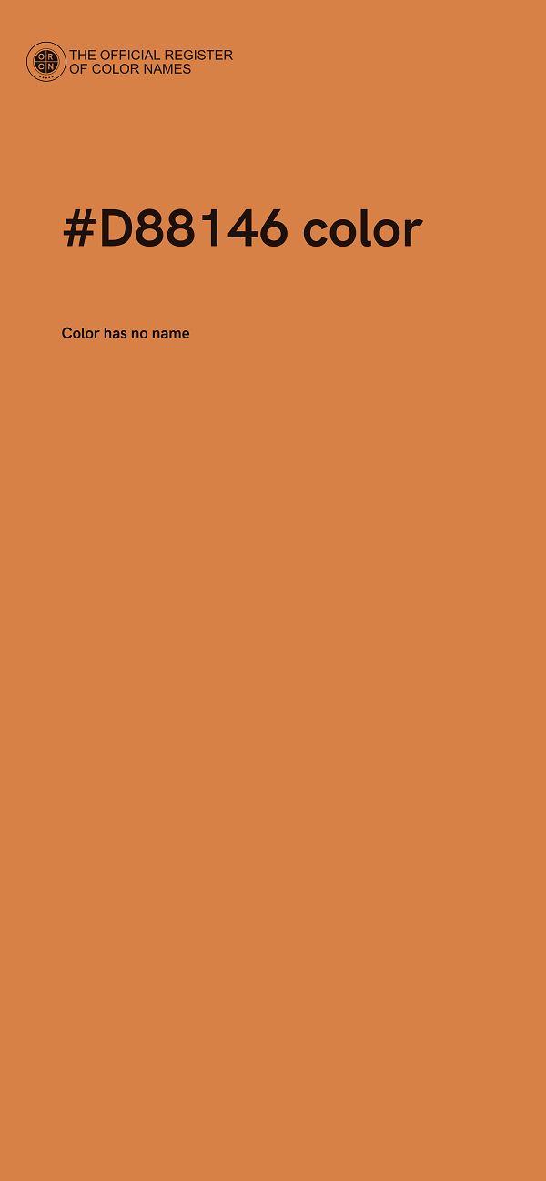 #D88146 color image