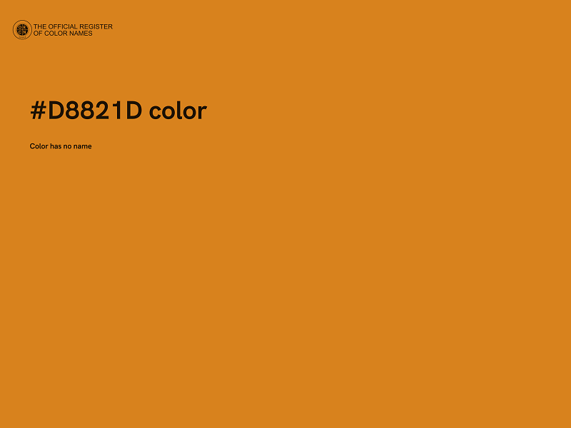 #D8821D color image