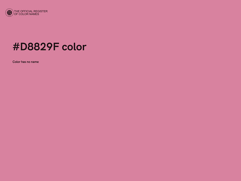 #D8829F color image