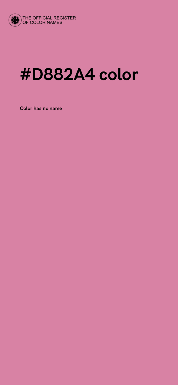 #D882A4 color image