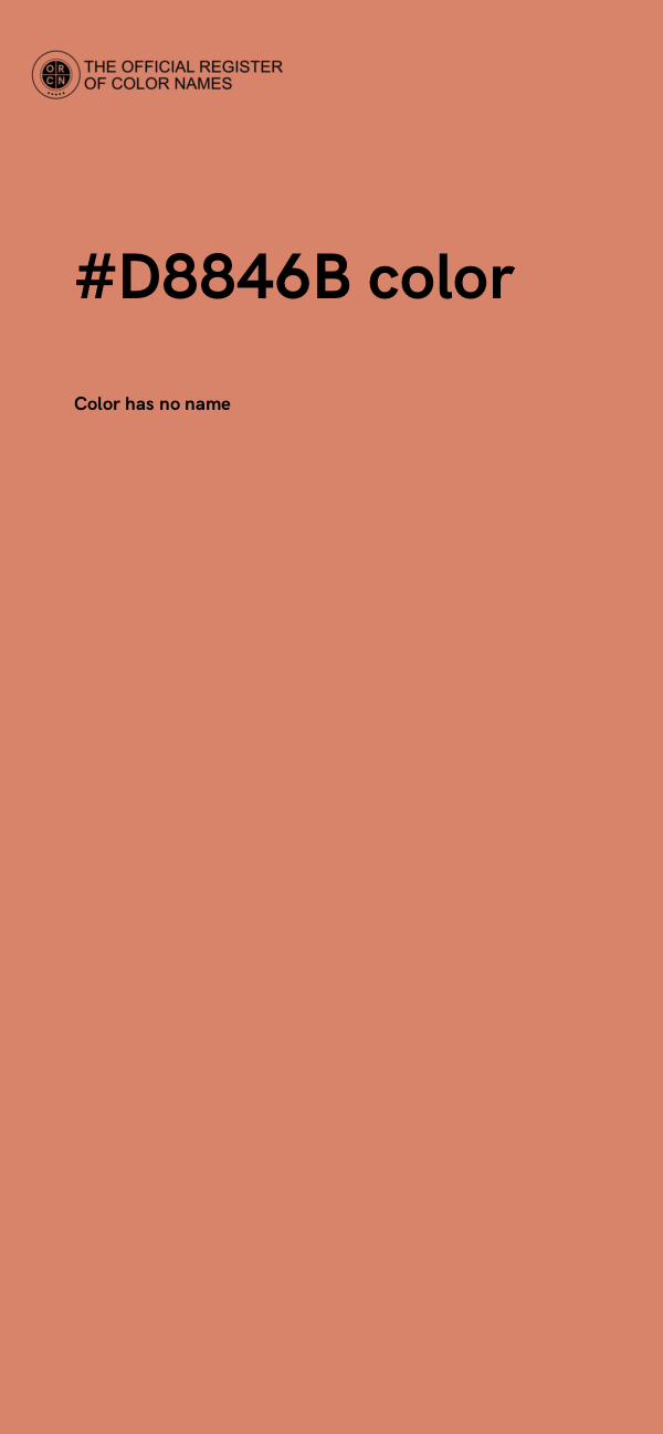 #D8846B color image