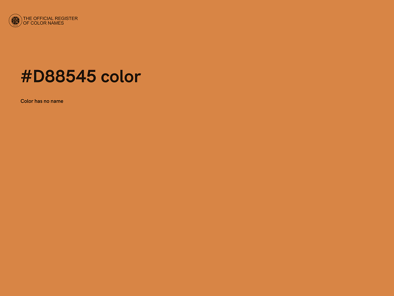 #D88545 color image