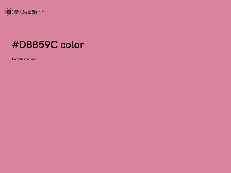 #D8859C color image