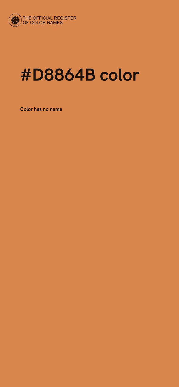 #D8864B color image