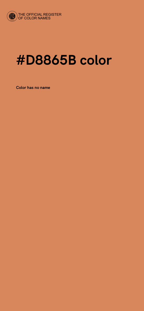 #D8865B color image