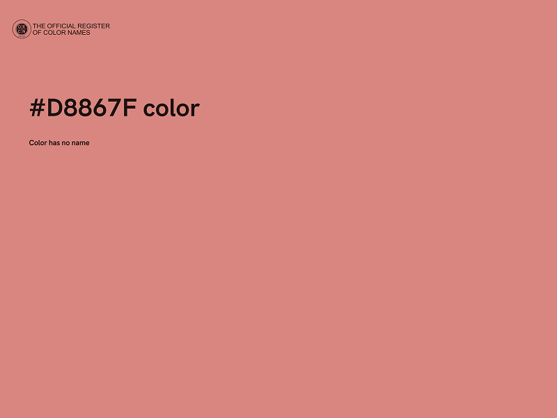 #D8867F color image