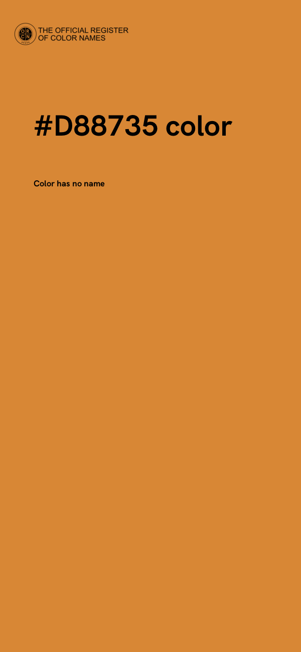 #D88735 color image