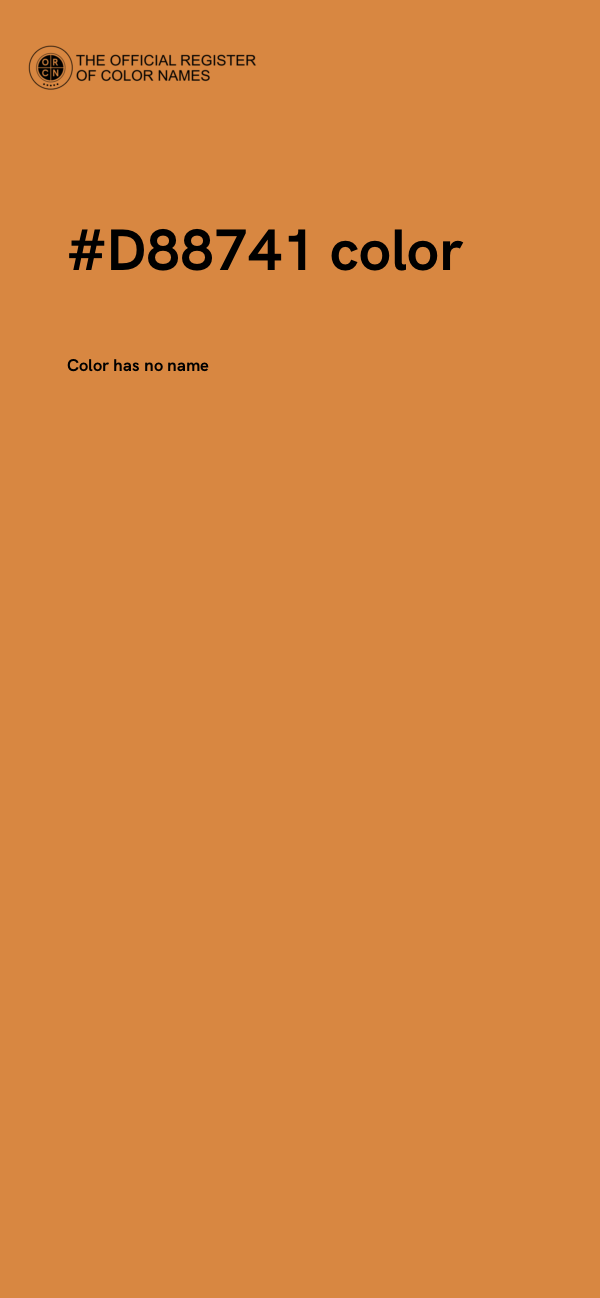 #D88741 color image