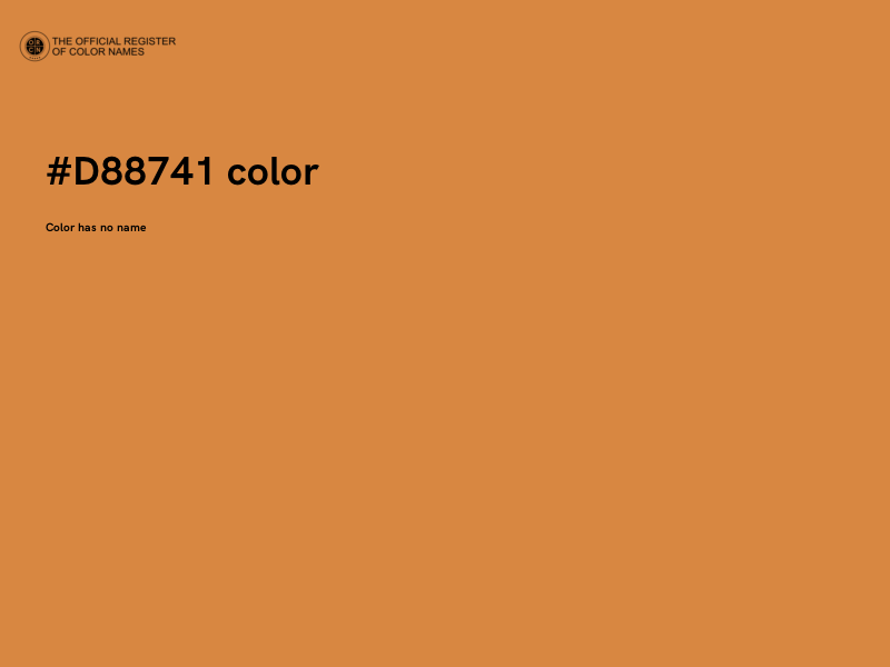 #D88741 color image