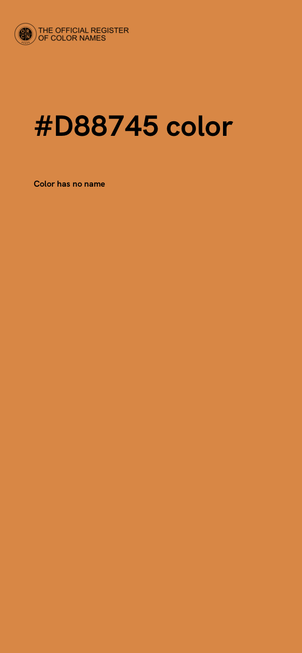 #D88745 color image