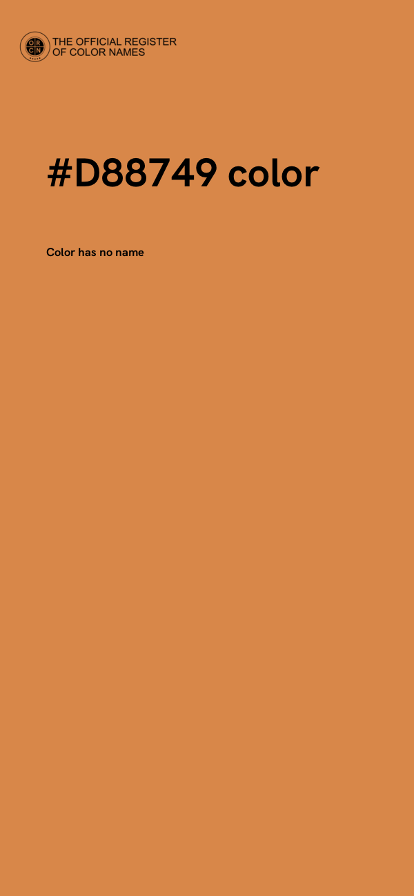 #D88749 color image