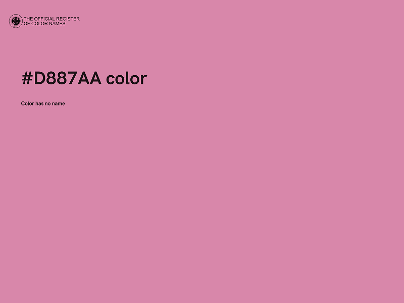 #D887AA color image