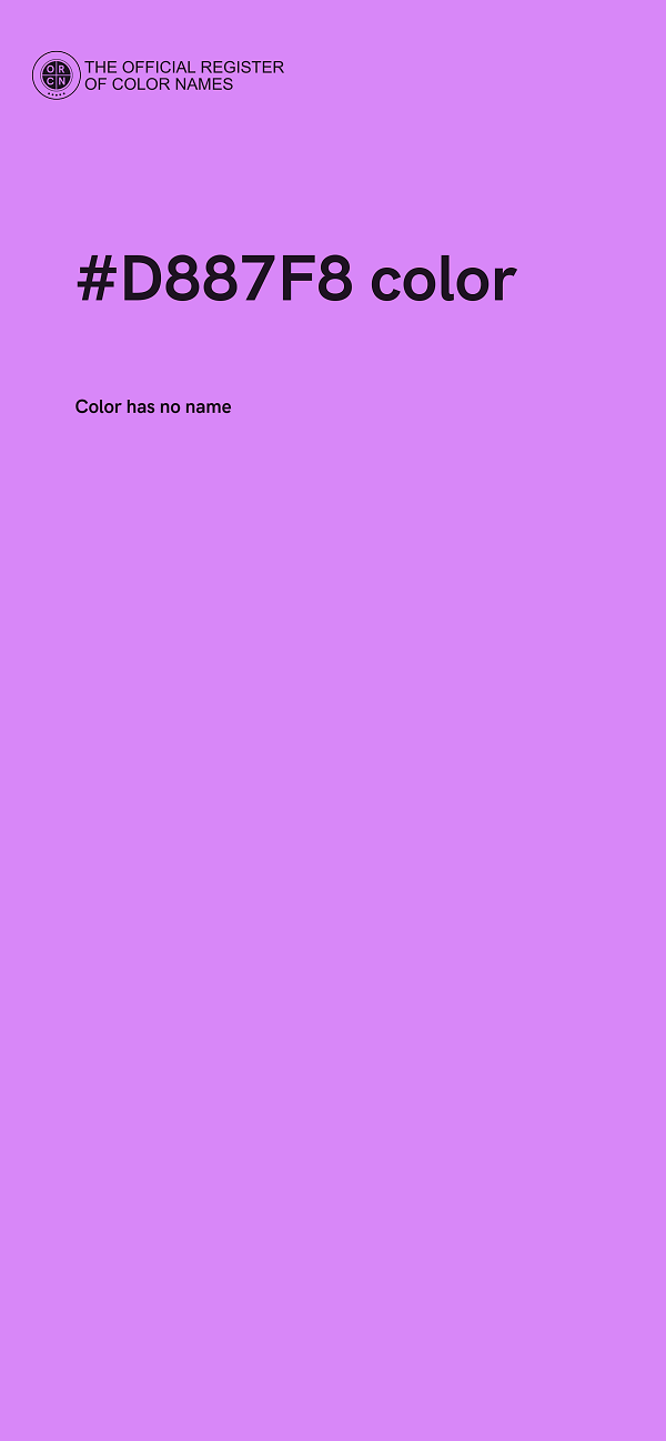 #D887F8 color image