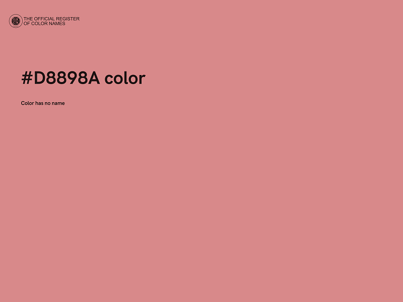 #D8898A color image