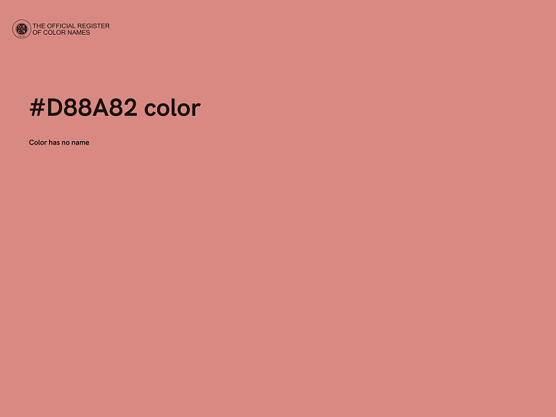 #D88A82 color image