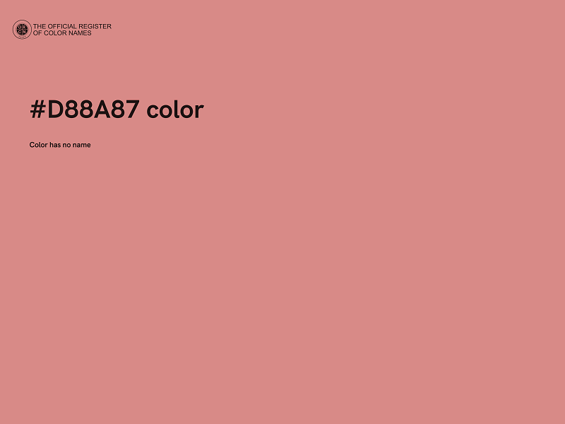 #D88A87 color image