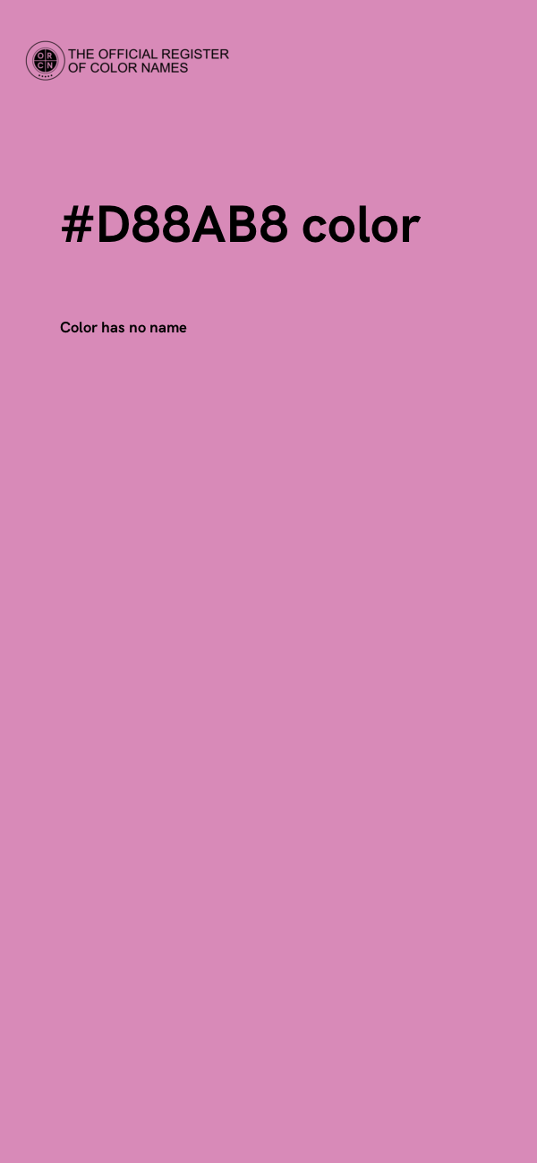 #D88AB8 color image