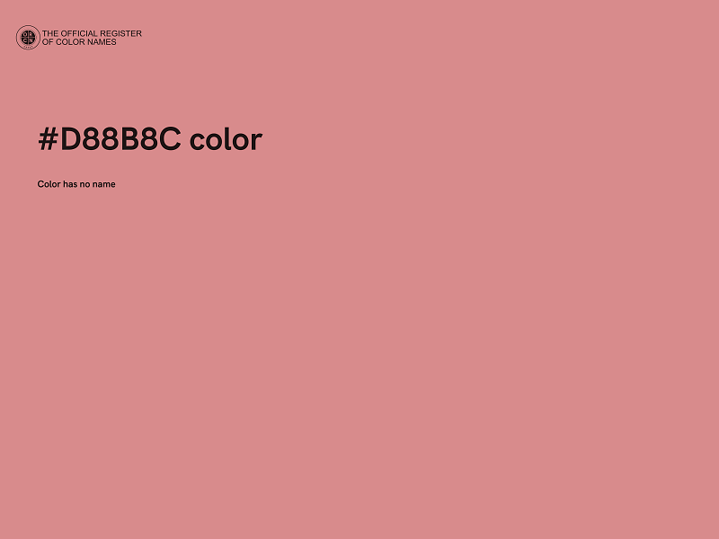 #D88B8C color image