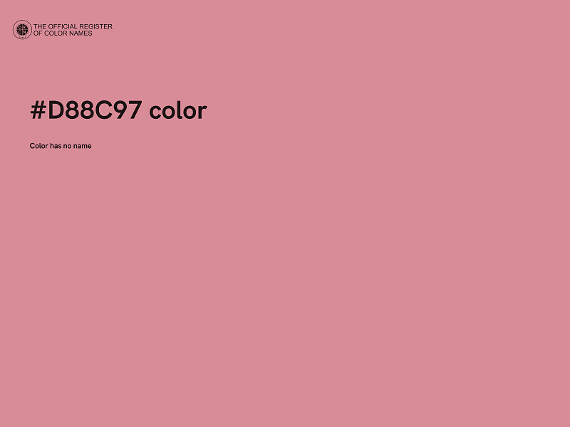 #D88C97 color image