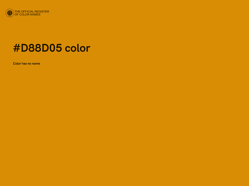 #D88D05 color image