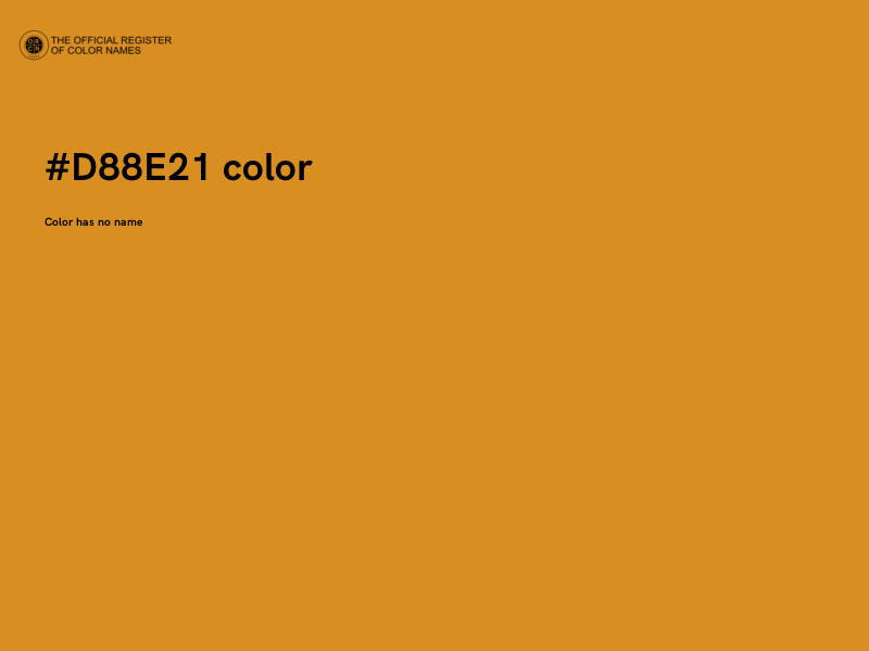 #D88E21 color image
