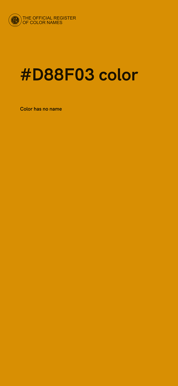 #D88F03 color image