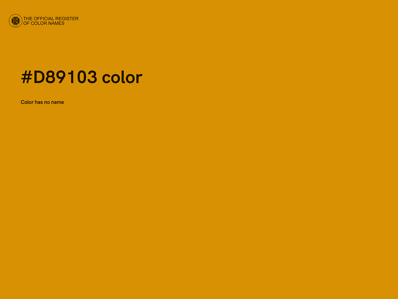 #D89103 color image