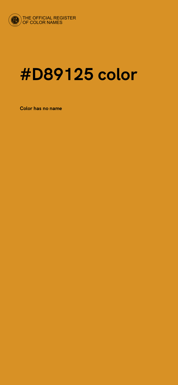 #D89125 color image