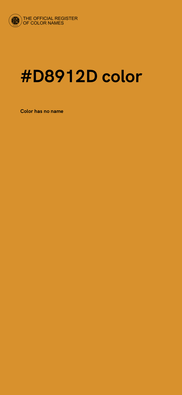 #D8912D color image