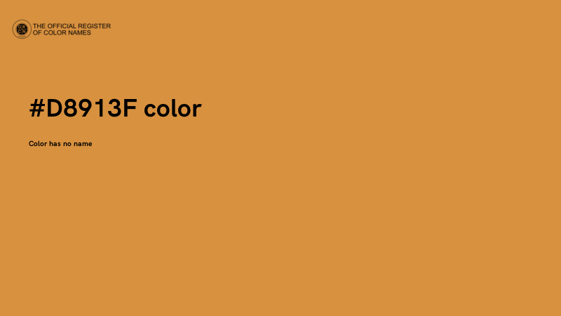 #D8913F color image