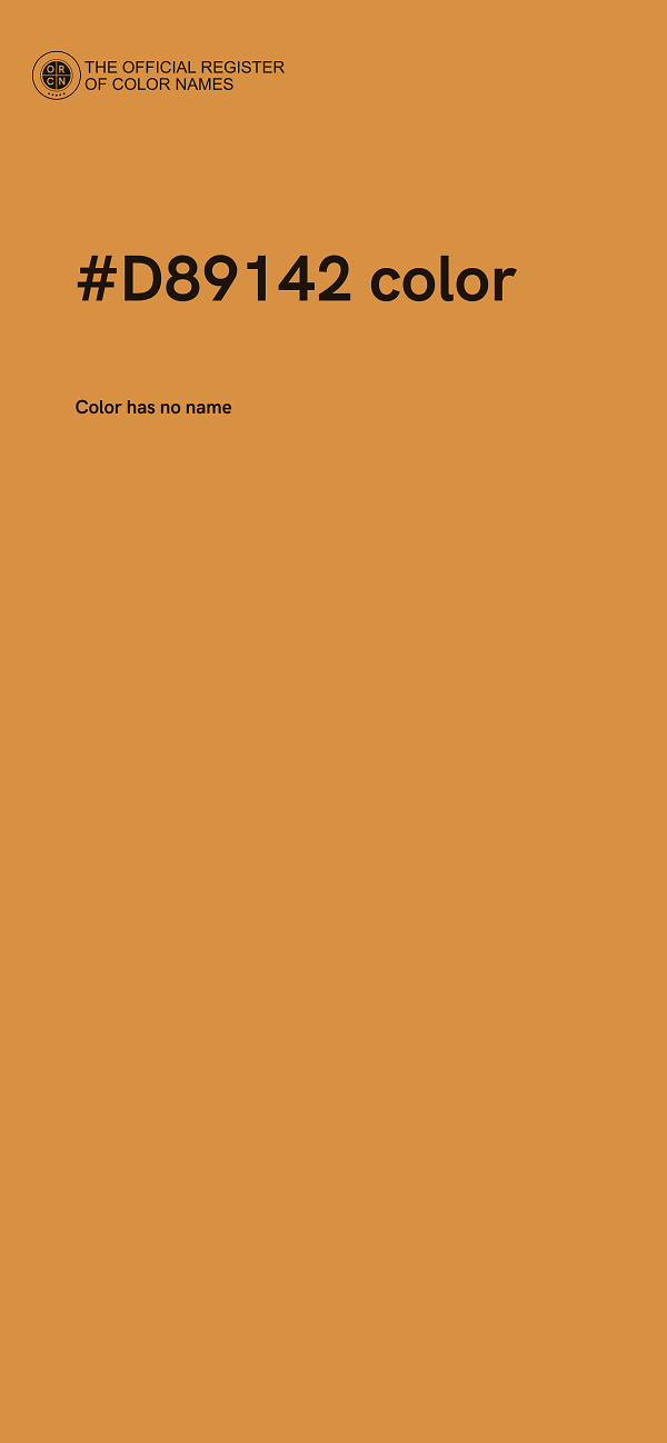 #D89142 color image