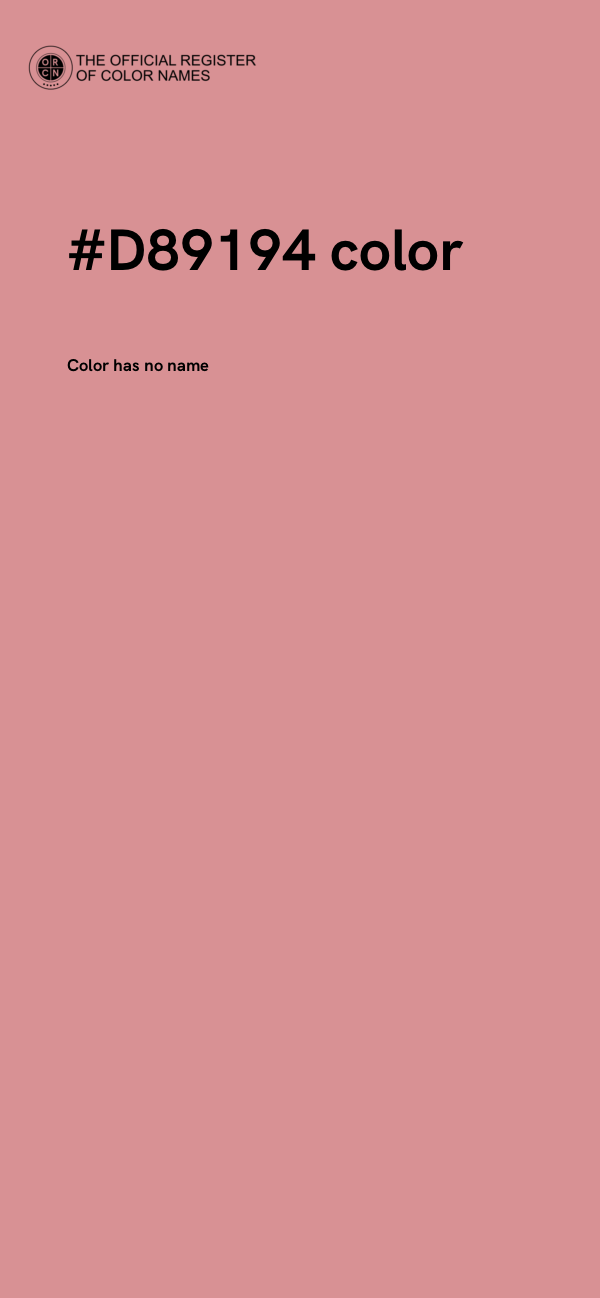 #D89194 color image