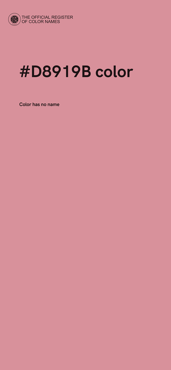 #D8919B color image