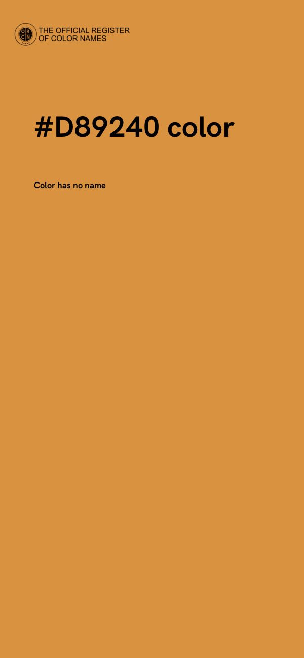 #D89240 color image