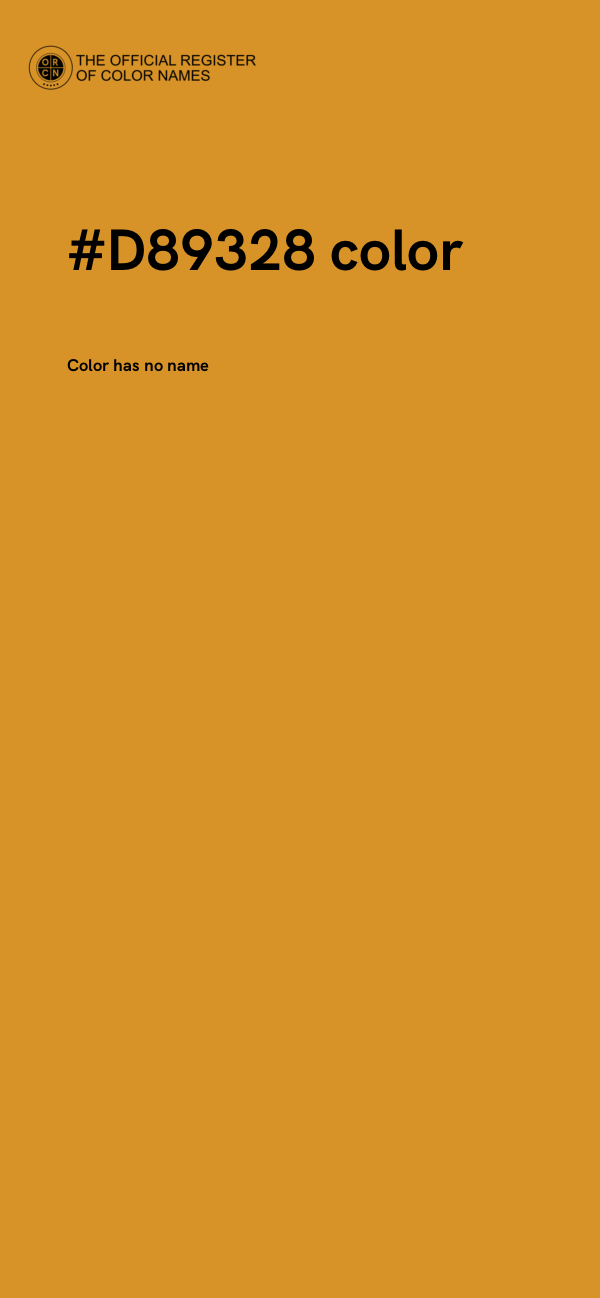 #D89328 color image
